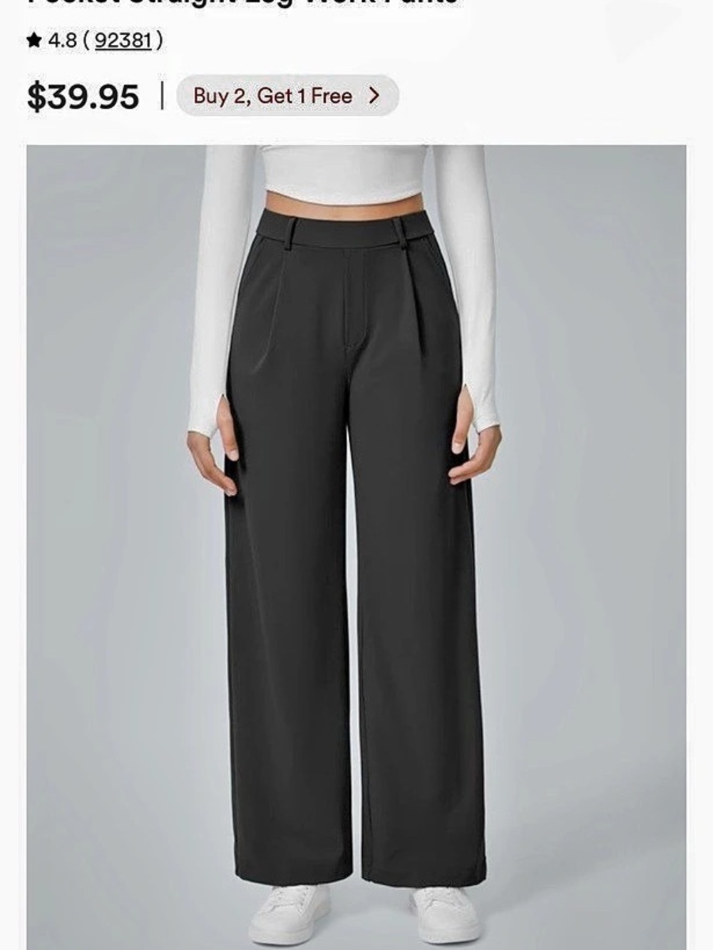 Halara Flex™ DayStretch High Waisted Pocket Straight Leg Work Pants Straight Leg
